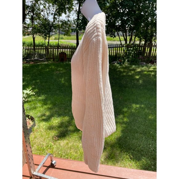 Cream Luv Lane Knit Sweater Womens S 100% Polyester Long Sleeve Pullover - Picture 2 of 8